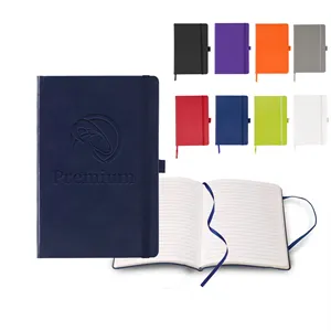 Custom Logo Soft Premium PU Leather Notebook with Pen Loop-Full Color