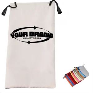 Soft Glasses Eyeglass Pouch Microfiber Screen Cleaning Bag