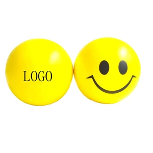 Custom Logo PU Round Stress Reliever Ball - 2.5''*2.5''