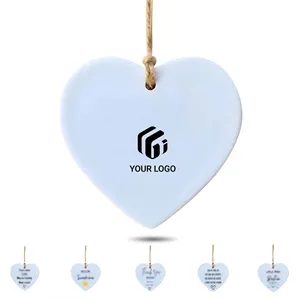 Thank you gifts hanging ceramic decoration heart ornament