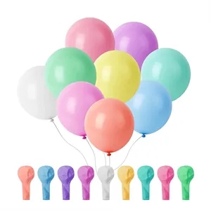 100 Pack 10 inch Round Macaron Latex Balloons