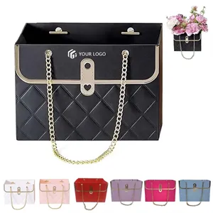 Portable mother's day bouquet bag flower paper gift box