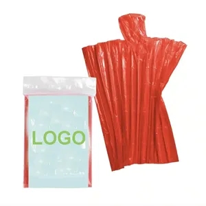 Disposable Rain Ponchos for Adults 5 1/2 " x 4 " (49" x 40")