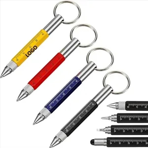 6 in 1 Multitool Tech Tool Pen with Key Chain