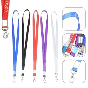 Custom Logo Polyester Woven Badge Lanyard