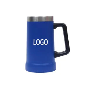 24oz Double-Walled Insulated Beer Mug With Handle