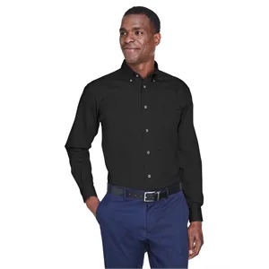 Harriton Men's Easy Blend™ Long Sleeve Twill Shirt