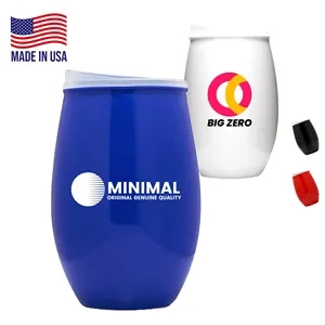 Custom Logo 16 oz. USA Made Stemless Tumbler Glasses W/ Custom Logo