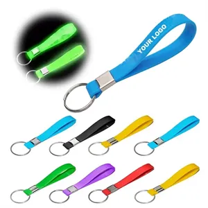 Glow in the Dark Wristband Keychain