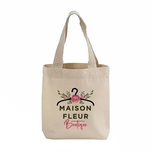 Custom Logo Malibu Mini 8oz Cotton Gift Tote Bag