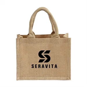 Carmel Jute Wedding Tote Bag