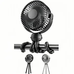 Baby-Safe Quiet 3-Speed Clip-On Fan With Power Bank