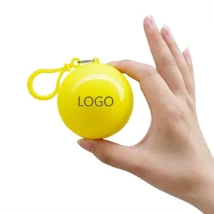 Portable Disposable Raincoat With Keychain