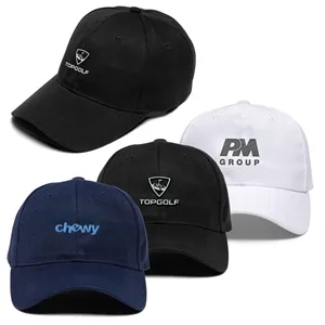 Promo Poly-Cotton 6 Panel Velcro Strap Baseball Cap