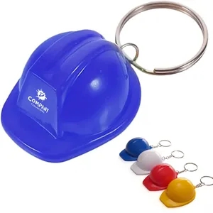 Mini Construction Helmet Keychain Plastic Hat Bottle Opener