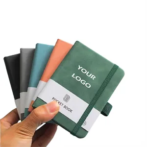Custom Logo A7 PU Leather Notebook With Pen Loop And Elastic Closure
