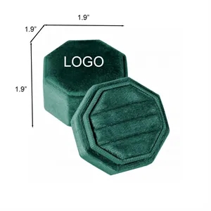 Classic Octagonal Ring Box Flannel Soft Multi-Color