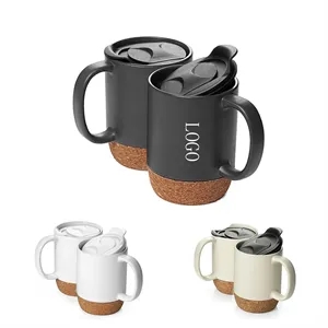 15 Oz Matte Cork Ceramic Mug