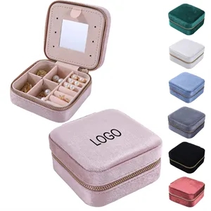 Travel Jewelry Box With Mirror