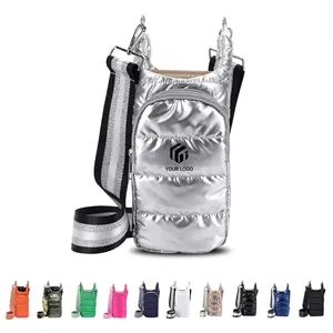 Custom Logo Beach sports event crossbody water bottle holder carrier