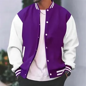 Custom Logo Unisex Long Sleeve Baseball Jacket