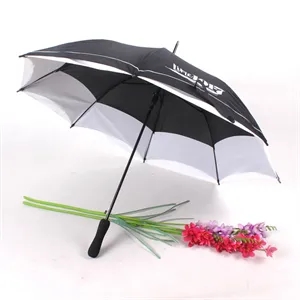 Custom Logo Double-Layer Hemmed Straight Shaft Umbrellas