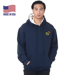 USA-Made 100% Pre-Shrunk Heavy Thermal Lined Hooded Pullover