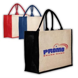 Reusable Jute Grocery Tote Bag Eco Friendly Burlap Beach