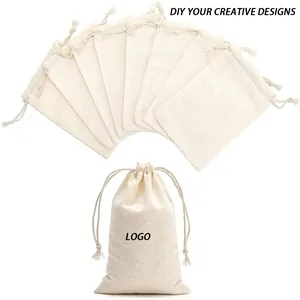 High quality safety cotton canvas drawstring bag