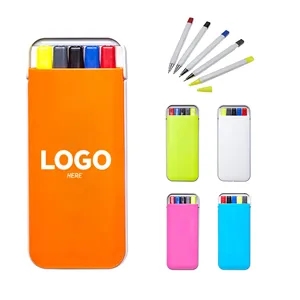 Ball Point Pen Highlighter Pencil Combination Set