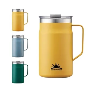 20 oz 18/8 Stainless Steel Double Wall Insulated Handle Mug