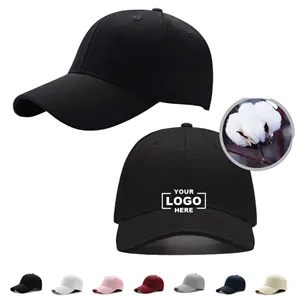 Custom Logo Custom Sports Solid Cotton Baseball Cap