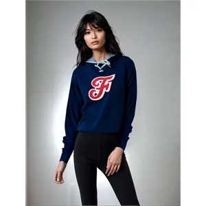 Custom Logo Custom Knit Lace-Up Hoodie