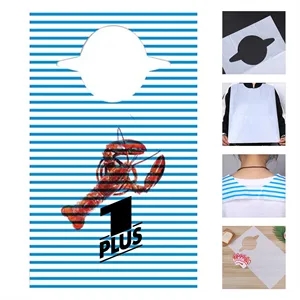 14"x24" Disposable Adult Poly Lobster Bib