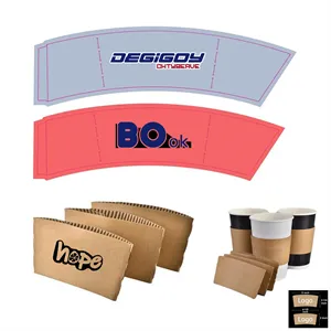 Custom Full Color Kraft Coffee Cup Sleeve