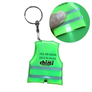 Safety Vest Shaped Keychain
