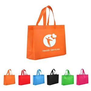 Custom Logo Standard Non Woven Tote Bag 16"x12"x4"