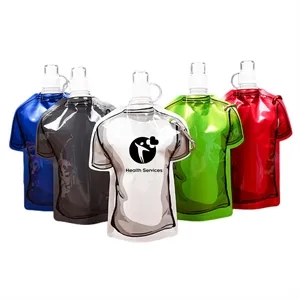 T Shirt Shaped Foldable Water Bottle with Carabiner