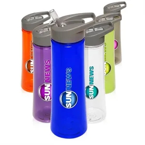 22 oz. Plastic Sports Water Bottle with Drink Spout