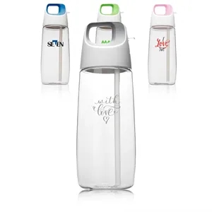 27 oz. Accent Cube Water Bottles with Straw
