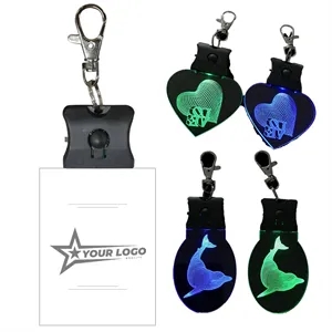 Acrylic Luminous Keychain Pendant Three-Color LED