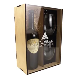 Maple Wine Glass and Bottle Gift Set