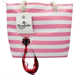 Custom Logo Wine Tote Bag Cooler with Hidden Spout