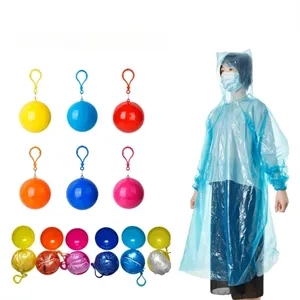 Portable keychain-style emergency raincoat
