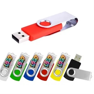 8GB Classic Metal Rotating USB Flash Drive MOQ100PCS