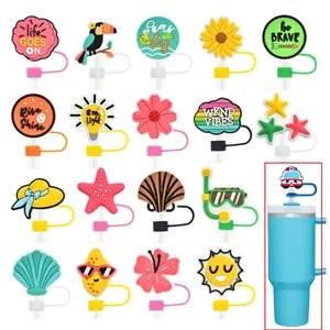 Custom Straw Covers Cap For Tumblers Toppers
