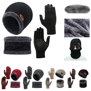 Beanie Gloves Neck Warmer Set