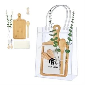 Baby shower prizes bridal gift bag bamboo cheese board set