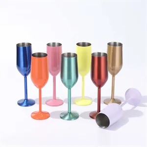 7 Oz. Single Wall Stainless Steel Wine Goblet