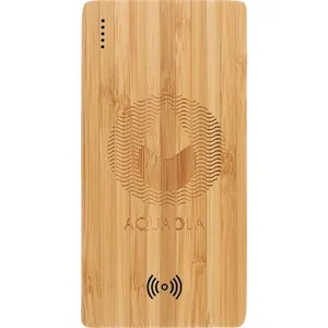 FSC® 100% Bamboo 5000 mAh Wireless Power Bank